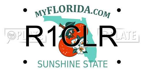 R1CLR Florida License Plate