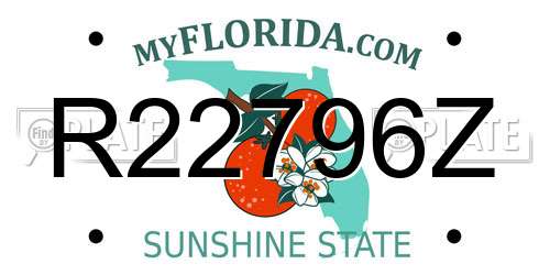 R22796Z Florida License Plate