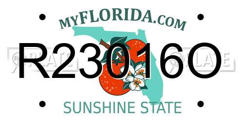 R23016O Florida License Plate