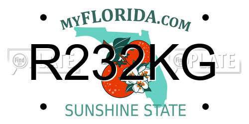 R232KG Florida License Plate