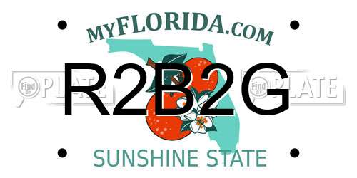 R2B2G Florida License Plate
