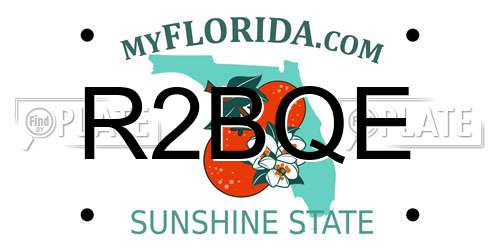 R2BQE Florida License Plate