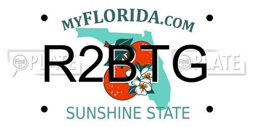R2BTG Florida License Plate