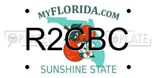 R2CBC Florida License Plate