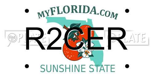 R2CER Florida License Plate