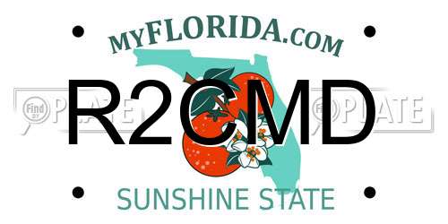 R2CMD Florida License Plate