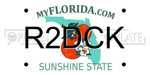 R2DCK Florida License Plate