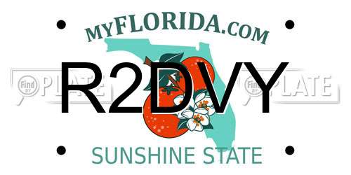 R2DVY Florida License Plate