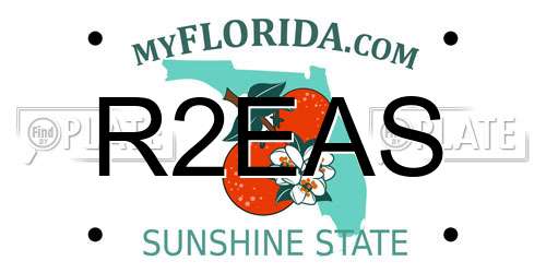R2EAS Florida License Plate