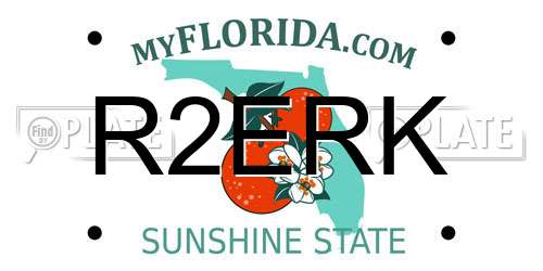 R2ERK Florida License Plate