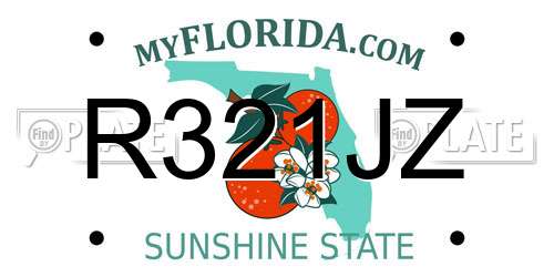 R321JZ Florida License Plate