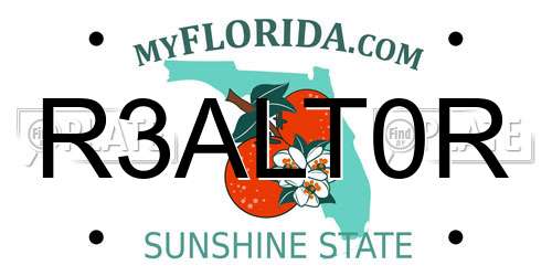 R3ALT0R Florida License Plate