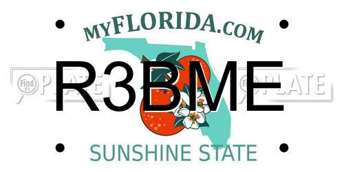 R3BME Florida License Plate