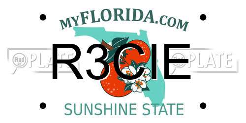R3CIE Florida License Plate