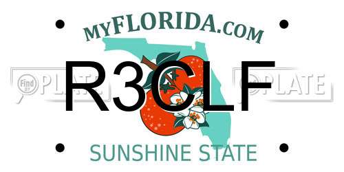 R3CLF Florida License Plate