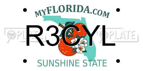 R3CYL Florida License Plate