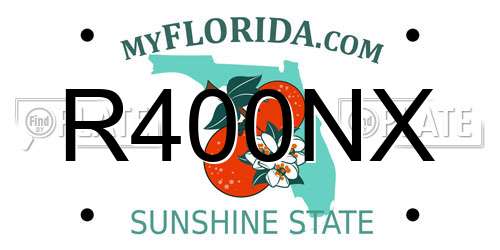 R400NX Florida License Plate
