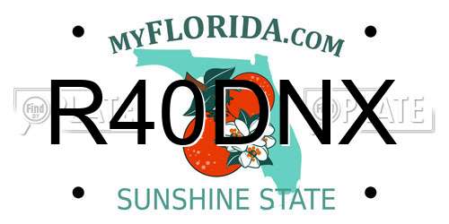 R40DNX Florida License Plate