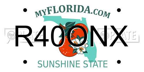 R40ONX Florida License Plate