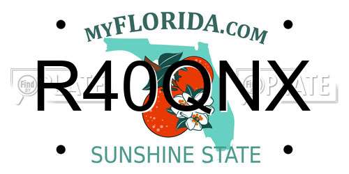 R40QNX Florida License Plate