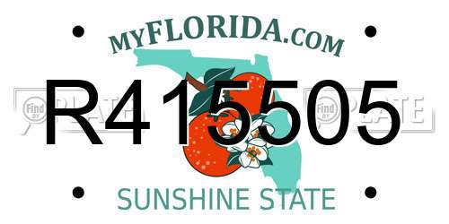 R415505 Florida License Plate