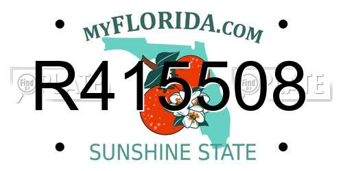 R415508 Florida License Plate