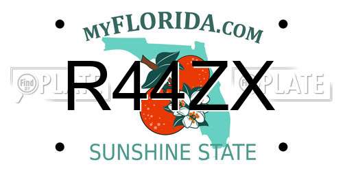 R44ZX Florida License Plate