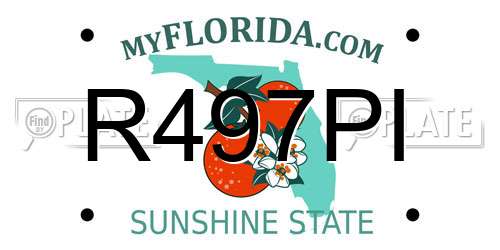 R497PI Florida License Plate