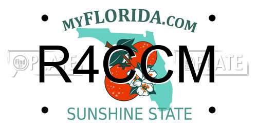 R4CCM Florida License Plate