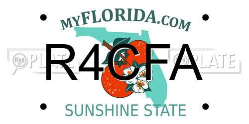 R4CFA Florida License Plate