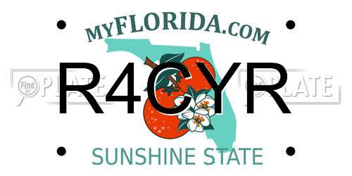 R4CYR Florida License Plate