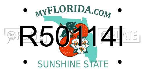 R50114I Florida License Plate