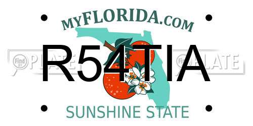 R54TIA Florida License Plate