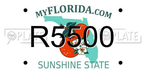 R5500 Florida License Plate