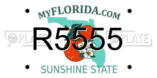 R5555 Florida License Plate