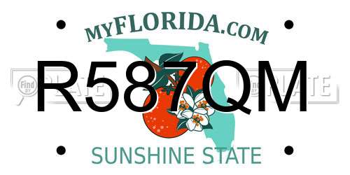 R587QM Florida License Plate