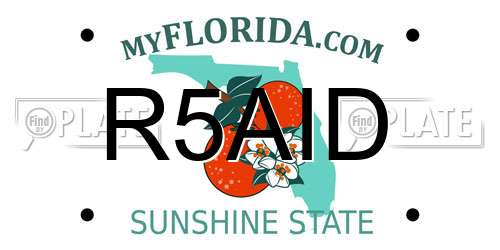 R5AID Florida License Plate