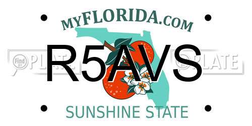 R5AVS Florida License Plate