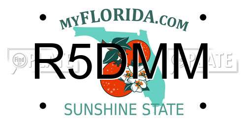 R5DMM Florida License Plate