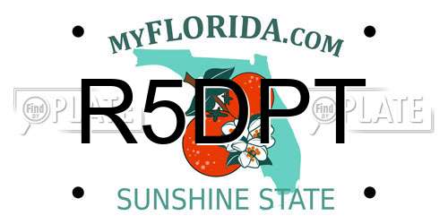 R5DPT Florida License Plate