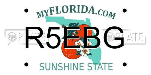 R5EBG Florida License Plate