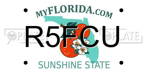 R5FCU Florida License Plate