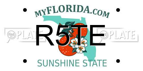 R5TE Florida License Plate