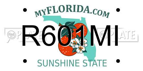 R601MI Florida License Plate