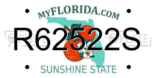 R62522S Florida License Plate