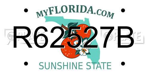 R62527B Florida License Plate