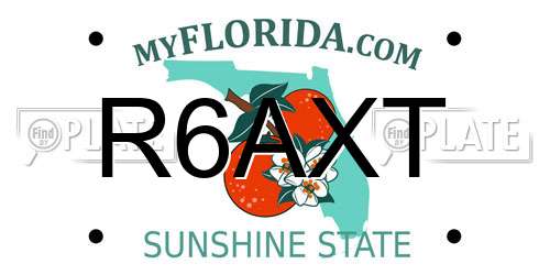 R6AXT Florida License Plate
