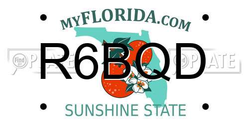 R6BQD Florida License Plate