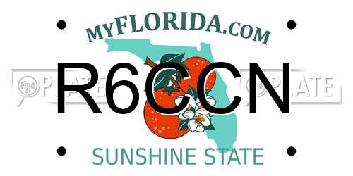 R6CCN Florida License Plate