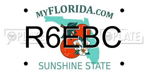 R6EBC Florida License Plate